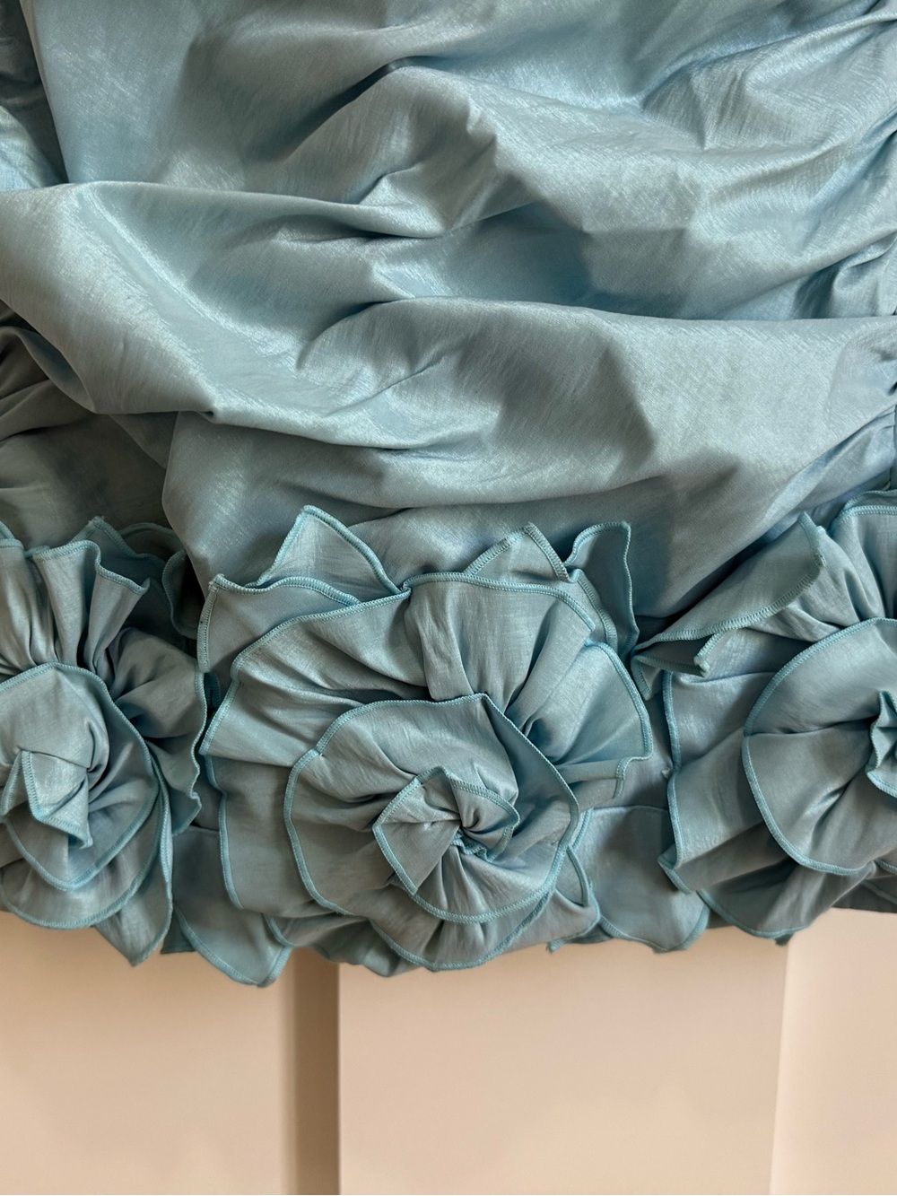 Jessica McClintock Rush Strapless Mini Dress Y2K Aqua Green Florets Rare 10 NWT - Picture 5 of 14